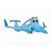 Airplane Cartoon Post Card