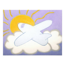 Airplane Flying Home Adoption Announcement