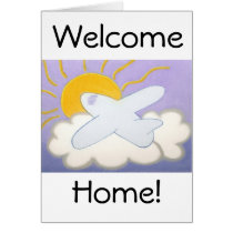 Airplane Flying Home Cards