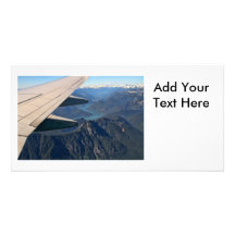 Airplane Flying Over the Rocky Mountains Photo Cards
