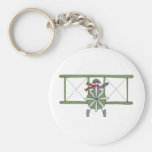 Airplane in the clouds keychains