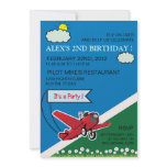 Airplane Landing - kids birthday invitation