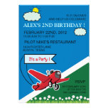 Airplane Landing - kids birthday invitation