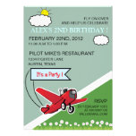 Airplane Landing - kids birthday invitation-2