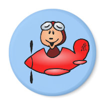 Airplane Refrigerator Magnet