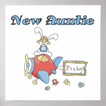 Airplane New Aunt of Boy T-shirts and Gifts Posters