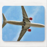 Airplane On Sky Close Up Mouse Pads