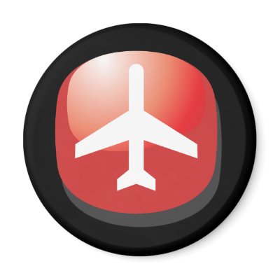 Airplane Red Easy Button by clearedtoland