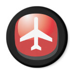 Airplane Red Easy Button magnets