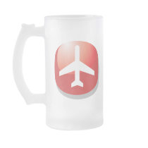 Airplane Red Easy Button Coffee Mug