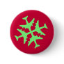 Airplane Snowflake Pinback Button