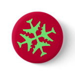 Airplane Snowflake buttons