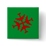 Airplane Snowflake buttons