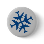Airplane Snowflake buttons