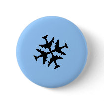 Airplane Snowflake Buttons