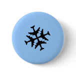 Airplane Snowflake buttons