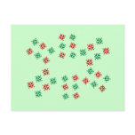 Airplane Snowflake Christmas postcards