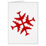 Airplane Snowflake Greeting Card