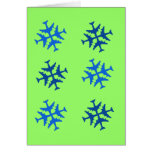 Airplane Snowflake Greeting Cards