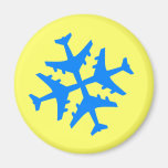 Airplane Snowflake Magnets