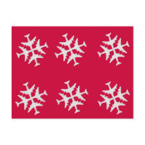 Airplane Snowflake Post Card