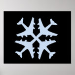 Airplane Snowflake posters
