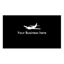 Airplane symbol customizable business cards