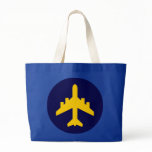Airplane Symbol in Circle Bags