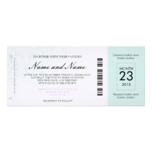 Airplane Wedding Ticket Invitation