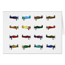 airplanes greeting cards
