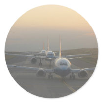 Airplanes on a Runway Stickers