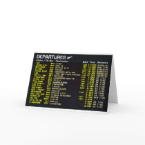 Airport Departures Greeting Card