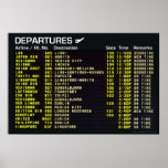 Airport Departures Poster