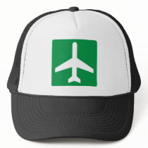 Airport Higway Sign Mesh Hats