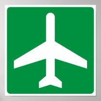 Airport Higway Sign Posters