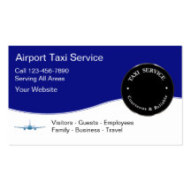 Airport Taxi Service Business Cards