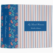 Aiyana Floral Batik Stripes Binder