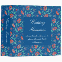 Aiyana Floral Batik Wedding Memories Binder