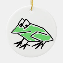 AJ- Funky Frog Cartoon Ornament