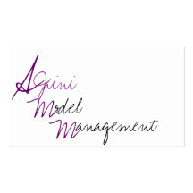 Ajaini Model Management Talent Scout Business Card