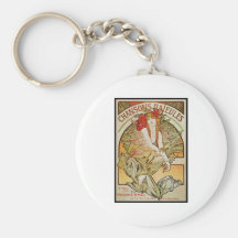 ` AJEULES D'ALPHONSE MUCHA CHANSONS D PORTE-CLEFS