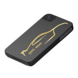 "ajoutez votre" logo nommé de silhouette d'or d'ho coque Case-Mate iPhone 4