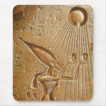 Akhenaten Worshiping Aten on a Mouspad Mouse Pads
