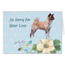 Akita - bleu avec la conception blanche de diamant carte