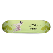Akita ~ Green Leaves Desgn Custom Skate Board