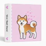 Akita Inu / Shiba Inu Love 3 Ring Binders
