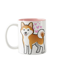 Akita Inu / Shiba Inu Love Coffee Mug