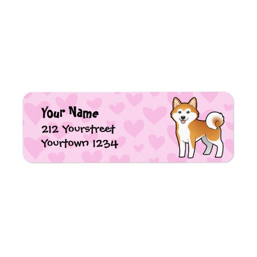 Akita Inu / Shiba Inu Love Return Address Labels