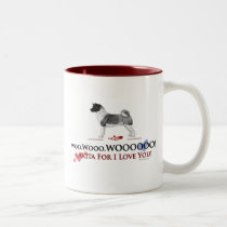 Akita Valentine Woo WOOO Mug mugs