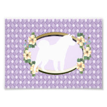 Akita Violet Floral Photographic Print